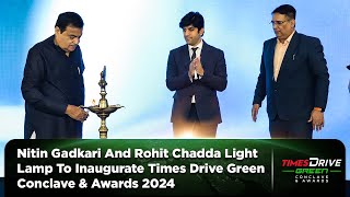 Nitin Gadkari And Rohit Chadda Light Lamp To Inaugurate Times Drive Green Conclave amp Awards 2024 [upl. by Nnylyoj]