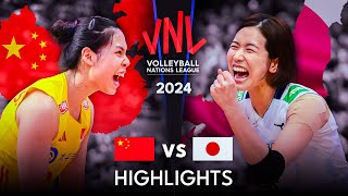 🇯🇵 JAPAN vs CHINA 🇨🇳  Highlights  Womens VNL 2024 [upl. by Ailey315]