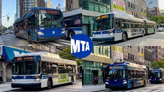 MTA New York City Mini Bus Compilation in Downtown Brooklyn [upl. by Narra]