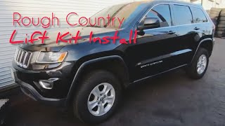 Grand Cherokee Rough Country Lift Kit Install  The Tire Garage TV Ep72 [upl. by Nauqat303]