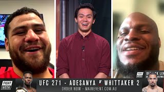 UFC 271  Derrick Lewis amp Tai Tuivasa send supportive messages to each other [upl. by Ayar]