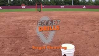 Bownet Drills  Target Throwing Practice with the Bownet Infielder Training Net [upl. by Boccaj]