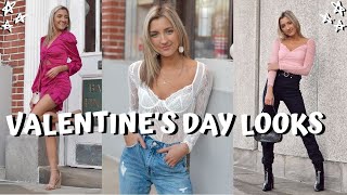 VALENTINES DAY TRY ON HAUL  OUTFIT IDEAS 2021 WITH FASHION NOVA [upl. by Pardner429]