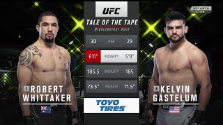 ROBERT WHITTAKER VS KELVIN GASTELUM FULL FIGHT UFC FIGHT NIGHT [upl. by Ullyot884]