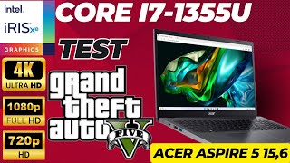 laptop aspire 5 15 core i71355u Test GTA V 4K [upl. by Bea423]