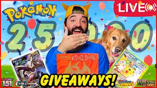 LIVE🔴 SURGING SPARKS  Celebrating 25000 Subscribers XY EVOLUTIONS ETB [upl. by Dlared]