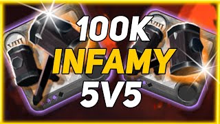 100K INFAMY  FORGE HAMMERS 5v5 HELLGATES  Albion Online 5v5 PvP [upl. by Enieledam574]