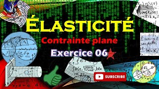 Elasticité exercice 06 quotContrainte planequot HD [upl. by Ellehcyt]