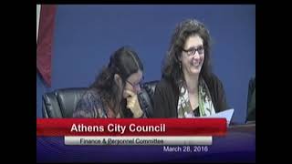 Athens City Council  March 28 2016 [upl. by Worrell]