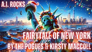 Fairytale of New York by The Pogues amp Kirsty MacColl  Lyric Inspired AI Art [upl. by Schafer103]