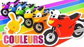 Couleurs et véhicules  Les motos  Comptines et chansons titounis [upl. by Sutsugua594]