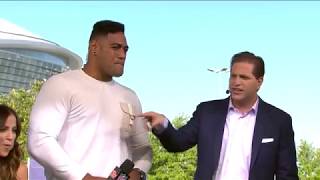 Jordan Mailataquot I have the footwork agility and toughness for NFLquot  Apr 28 2018 [upl. by Karlee]