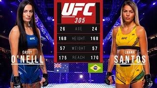 CASEY ONEILL vs LUANA SANTOS FULL FIGHT UFC 305 [upl. by Quintessa]