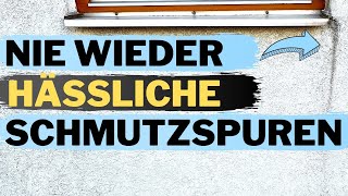 Fassade schmutzig Hauswand reinigen  Schmutz von Reibeputz und Silikatputz entfernen Anleitung [upl. by Cuthburt]