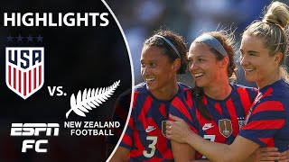 USWNT topples New Zealand with a shutout  SheBelieves Cup Highlights  ESPN FC [upl. by Itoyj]