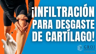 ¡Infiltración para desgaste en el cartílago de la rótula 💉🦵💥 infiltracion dolorderodilla salud [upl. by Akiemehs133]