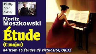 Moritz Moszkowski Étude in C major Op72 No4 [upl. by Eniamret]