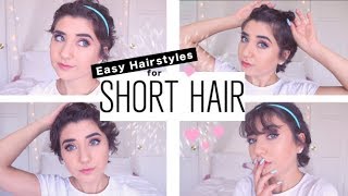 Easy Hairstyles for Short Hair 💇 My GOTO Hairstyles [upl. by Airtal63]