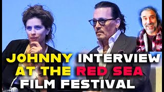 Johnny Depp funny moments at the red sea film festival interview [upl. by Aicilef]