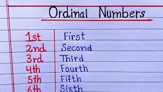 Ordinal Numbers 1 to 20 1 to 20 Ordinal numbers spelling in English [upl. by Orvil]