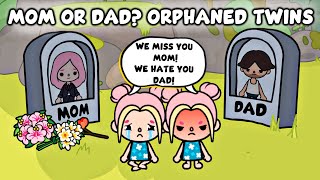 Mom or Dad Orphaned Twins  Sad Story  Toca Life Story  Toca Boca [upl. by Estus685]