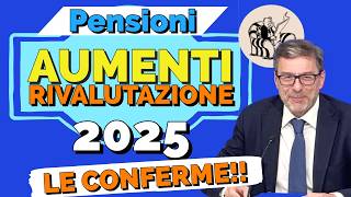 PENSIONI 👉 AUMENTI GENNAIO 📈 CONFERMA per MINIME e SOPRA 4 VOLTE ❗️RIVALUTAZIONE 2025 ✅ [upl. by Annawek]