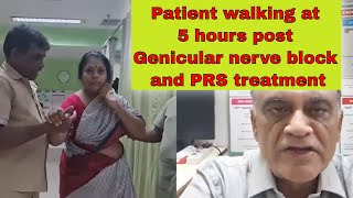 Patient walking at 5 hours after PRS treatment amp genicular nerve ablation [upl. by Dat]