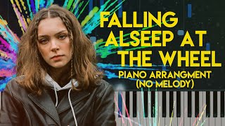 Holly Humberstone  Falling Asleep At the Wheel  Instrumental Piano Karaoke [upl. by Thorfinn]