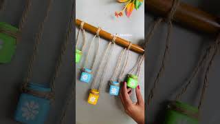 Acrylic paint bottle wall hanging ideas youtubeshorts shorts diy reuse trending [upl. by Bradan]