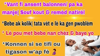 Fanm ansent amp vant balonnen jan pou konnen se tifitigason kolik bebe met bebe nan chèzrezime [upl. by Ellimak]