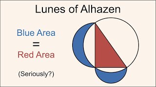 Lunes of Alhazen A Quick and Elegant Proof [upl. by Aniretak]