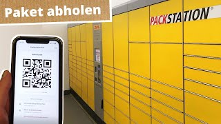 DHL Packstation Paket abholen mit QRCode [upl. by Ball]