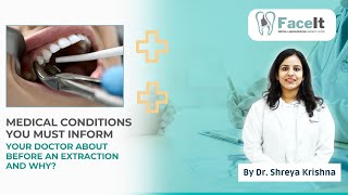 Medical Conditions Before Tooth Extraction Precautions Before Tooth Extraction  Dr Shreya Krishna [upl. by Raffo619]