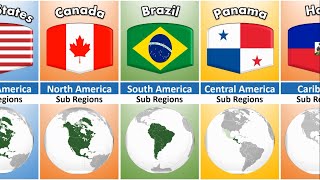 List of Subregions in Americas Countries [upl. by Airot]