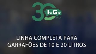 Linha completa para envase de água mineral para garrafões de 10 a 20 Litros  IG Máquinas [upl. by Gaspar264]