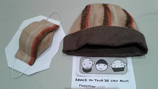 Masque lhiver anti buée avec Snood ou tour de cou multi fonction pour adulte [upl. by Ineslta764]