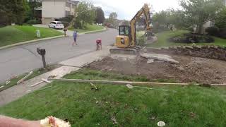 Extremely Steep Driveway Demo Prep amp Pour [upl. by Nethsa]