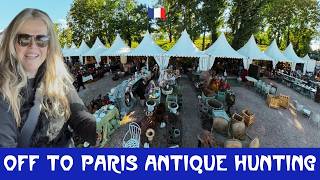 Antique Hunting in Paris on the road to Foire de Chatou frenchantiquesmarket brocanteshopping [upl. by Hannahs]