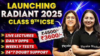 Launching RADIANT 2025 Batch For Class 9th ICSE Board Students 🔥 [upl. by Relyuc]