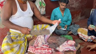 Number One Mutton Shop In Bangladesh  Amazing Full Goat Cutting And Selling  Mutton Cutting [upl. by Erny]