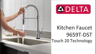 Delta Kitchen Faucet Installation with Touch2O Technology with Voiceover [upl. by Yelsnya]