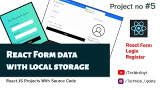 Reactjs form data with local storage  Complete React Form Example  Must Watch [upl. by Selena]