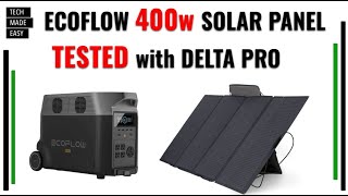 EcoFlow 400w Solar Panel Review and Testing with EcoFlow Delta Pro solar generator [upl. by Anitnuahs]