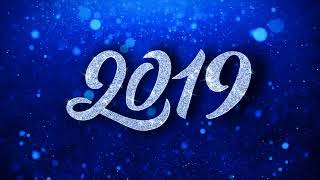 New Year 2019 Wishes Particles Greetings Invitation Celebration Background [upl. by Karola578]