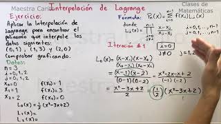 Interpolacion de Lagrange Ejemplo Resuelto [upl. by Ku]