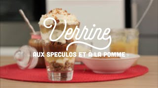 Verrine speculoos compote de pommes confiture de lait et chantilly  CuisineAZ [upl. by Assek]