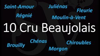 How to Pronounce 10 Cru Beaujolais  Best of French Wine Pronunciation [upl. by Driscoll923]