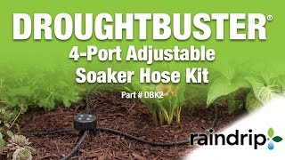 Droughtbuster 4Port Adjustable Soaker Hose Kit [upl. by Ier]