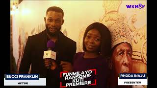 Red Carpet Interview of Bucci Franklin  Funmilayo RansomeKuti  Bolanle AustenPeters [upl. by Ambrosine35]