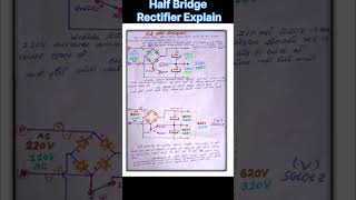 Half Bridge Rectifier Explain  youtube shorts viral trending ledtvrepairing powersupplyledtv [upl. by Kosey]